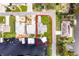 Aerial view of house and lot, highlighting the property's size and waterfront access at 26603 W Cove Dr, Tavares, FL 32778