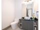 Modern bathroom with floating vanity and a sleek design at 15144 Pendio Dr, Montverde, FL 34756
