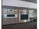 Modern kitchen with stainless steel double ovens and microwave at 15144 Pendio Dr, Montverde, FL 34756