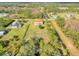 Aerial view showing a house, expansive yard, and neighboring properties at 19206 Robertson St, Orlando, FL 32833