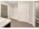 Bathroom with shower, double vanity, and tile floor at 127 Hickory Crse, Ocala, FL 34472