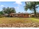 Large backyard with unkempt grass and a view of the house at 6427 Sunshine St, Orlando, FL 32818