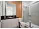 Bathroom with single vanity, granite countertop, and shower at 836 Desert Mountain Ct, Reunion, FL 34747