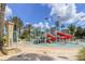 Fun waterpark for with slides and water features at 836 Desert Mountain Ct, Reunion, FL 34747