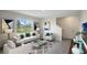 Living room with white sofas, coffee table, and large window at 2842 Moulin Rd, Davenport, FL 33837