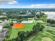 Aerial view of community park with baseball field and pond at 3904 Plantation Blvd, Leesburg, FL 34748