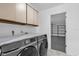 Convenient laundry room with Samsung washer and dryer, and access to garage at 857 S Atmore Cir, Deltona, FL 32725