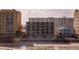 Aerial view of beachfront condo building, highlighting its oceanfront position and proximity to other buildings at 3807 S Atlantic Ave # 2020, Daytona Beach, FL 32118