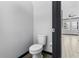 Small bathroom with a toilet and wood-look flooring at 15211 Willow Arbor Cir, Orlando, FL 32824