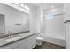 Clean bathroom with tub, toilet and modern vanity at 15211 Willow Arbor Cir, Orlando, FL 32824