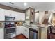 Modern kitchen with stainless steel appliances and granite countertops at 3214 Gold Ln, Kissimmee, FL 34747