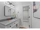 Modern bathroom with granite countertop and marble shower at 5016 Dorman Rd, Lakeland, FL 33813