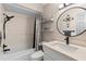 Charming bathroom with a bathtub, toilet, and modern vanity at 47 Community Dr, Debary, FL 32713