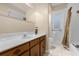 Bathroom with vanity, shower, and exterior access at 172 Sheridan Ave, Longwood, FL 32750