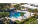 Resort-style pool with spa and water features at 172 Villa Domani Cir, Davenport, FL 33896