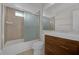 Clean bathroom with updated vanity and shower/tub combo at 2238 Wyndam Way, Kissimmee, FL 34743