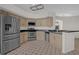 Modern kitchen with stainless steel appliances and granite countertops at 2238 Wyndam Way, Kissimmee, FL 34743