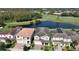 Community view with houses, golf course, and pond at 9859 Winnington St, Orlando, FL 32832