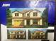 Three exterior elevation options for a two-story home at 9859 Winnington St, Orlando, FL 32832