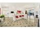 Community lobby with seating area and holiday decor at 7383 Universal Blvd # 512, Orlando, FL 32819