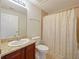 Small bathroom with shower/tub combo and granite vanity at 225 W Seminole Blvd # 206, Sanford, FL 32771