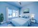 Spacious bedroom with light blue walls and a queen bed at 7760 Sandy Ridge Dr # 222, Kissimmee, FL 34747