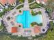 Overhead view of resort-style pool with surrounding lounge chairs at 1801 Lobelia Dr, Lake Mary, FL 32746