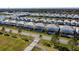 Aerial view of community with many houses and pools at 2477 Shanti Dr, Kissimmee, FL 34746