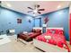 Bedroom with twin beds, Spider-Personal and Mickey Mouse decor at 2477 Shanti Dr, Kissimmee, FL 34746
