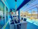 Outdoor patio with dining area and view of the pool at 2477 Shanti Dr, Kissimmee, FL 34746