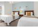 Bedroom with two twin beds, nightstand, and light blue walls at 5368 Diplomat Ct # 104, Kissimmee, FL 34746