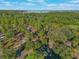 Aerial view of a wooded area near a lake at 1592 Wynford Cir, Tavares, FL 32778