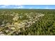 Aerial view of a residential neighborhood with a lake, showcasing the property's serene location at 2441 Derby Dr, Deltona, FL 32738