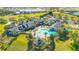 Community pool and clubhouse aerial view at 2572 Squaw Crk, Clermont, FL 34711