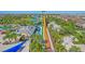 Large water slides at the community water park at 471 Lasso Dr, Kissimmee, FL 34747
