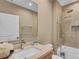 Modern bathroom with a large walk-in shower and a single vanity at 7598 Brooklyn Dr, Kissimmee, FL 34747