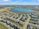 Community overview with a large lake and residential homes at 2197 Loblolly Bay St, Clermont, FL 34711