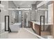 Modern bathroom with a double vanity, a large shower, and a bathtub at 2661 Via Tuscany, Winter Park, FL 32789