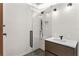 Modern bathroom with walk-in shower and floating vanity at 2661 Via Tuscany, Winter Park, FL 32789