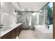 Luxury bathroom with soaking tub and walk-in shower at 2661 Via Tuscany, Winter Park, FL 32789