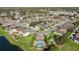 Aerial view of a community with houses, pool, and green spaces at 10181 Armando Cir, Orlando, FL 32825