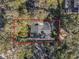 Aerial view highlighting home's size and lot in neighborhood at 1240 Golfview St, Orlando, FL 32804