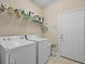Laundry room with washer, dryer, and shelving at 8336 Riverdale Ln, Davenport, FL 33896