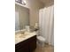 Clean bathroom with single sink vanity and shower/tub at 912 Hire Cir, Ocoee, FL 34761