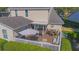 Elevated view of backyard deck with patio furniture and pergola at 1250 Woodridge Ct, Altamonte Springs, FL 32714