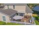 Elevated view of backyard deck with patio furniture and pergola at 1250 Woodridge Ct, Altamonte Springs, FL 32714