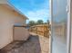 Small patio with stone flooring and a storage shed at 1250 Woodridge Ct, Altamonte Springs, FL 32714