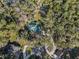 Aerial view of house nestled in lush woods with a lake nearby at 148 Ross Lake Ln, Sanford, FL 32771