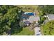 House with pool and driveway, seen from above at 1621 Puritan,, Winter Park, FL 32792