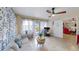 Home office with water views and built-in workspace at 2032 Dumas Dr, Deltona, FL 32738